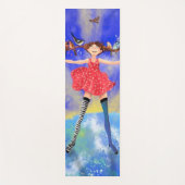 Tapis De Yoga Joyeuse fille aux oiseaux Yoga Mat (Devant)