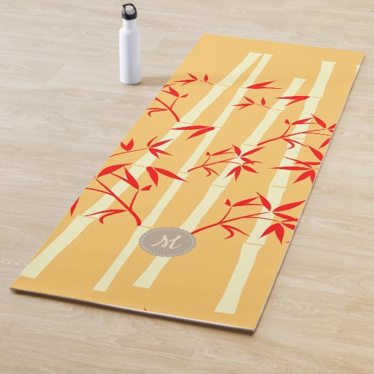 Tapis De Yoga Joyeux Bamboo Zen Light Custom Monogramme (En situation)
