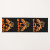Tapis De Yoga Joyeux Citrouille de chats Halloween (Devant (Horizontal))