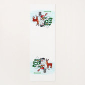 Tapis De Yoga Joyeux Noël ! Snowman avec amis (Dos)
