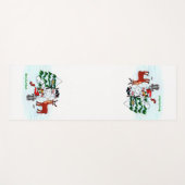 Tapis De Yoga Joyeux Noël ! Snowman avec amis (Devant (Horizontal))
