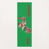 Tapis De Yoga Joyeux Père Noël Riding Candy Train Lettres (Devant)