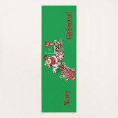 Tapis De Yoga Joyeux Père Noël Riding Candy Train Lettres (Dos)
