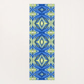 Tapis De Yoga Kaleidoscope bleu et jaune (Dos)