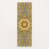 Tapis De Yoga Kaléidoscope de cru d'argent d'or de métal (Devant)