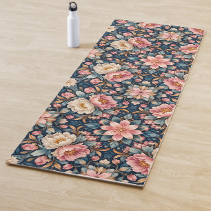 Tapis De Yoga Kaleidoscope Floral Moderne Symétrique