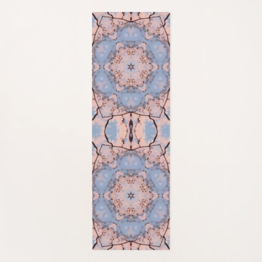 Tapis De Yoga Kaleidoscope Matin Bleu & Frost Rose (Devant)