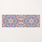 Tapis De Yoga Kaleidoscope Matin Bleu & Frost Rose (Devant (Horizontal))