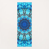 Tapis De Yoga Kaléïdoscopique bleu (Devant)