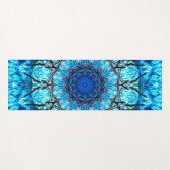 Tapis De Yoga Kaléïdoscopique bleu (Devant (Horizontal))