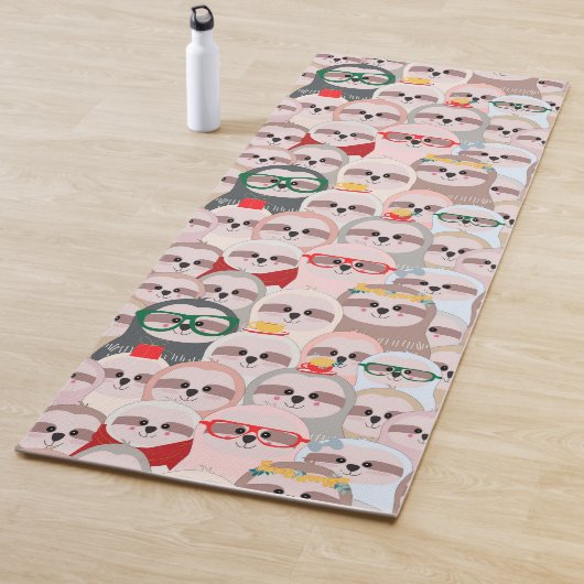 Tapis De Yoga Kawaii Sloths (En situation)