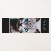 Tapis De Yoga Kitten Gris Sauvage - Yoga Mat (Devant (Horizontal))