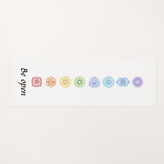 Tapis De Yoga Kundalini Yoga Chakras être ouvert (Devant (Horizontal))