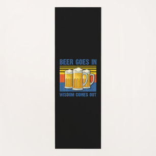 Tapis De Yoga La Bière Va Dans La Sagesse Sorte Vintage Annivers
