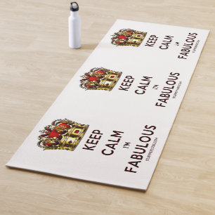 Tapis De Yoga La couronne dorée rouge de SlipperyJoe garde son c