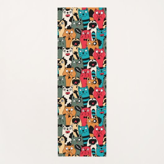 Tapis De Yoga La foule des chats (Devant)