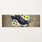 Tapis De Yoga La grâce et l'élégance du corbeau. (Dos (Horizontal))