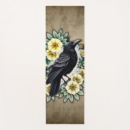 Tapis De Yoga La grâce et l'élégance du corbeau. (Devant)