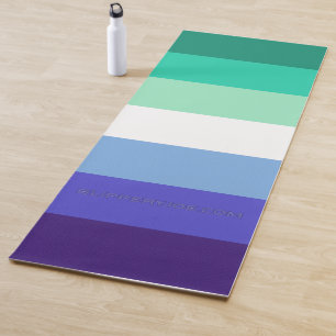 Tapis De Yoga La palette de drapeau des hommes gays trans-inclus
