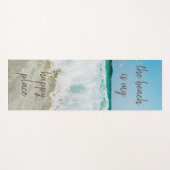 Tapis De Yoga La plage est mon endroit heureux (Devant (Horizontal))