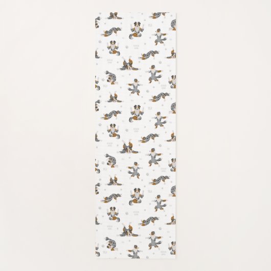 Tapis De Yoga La pose de yoga de berger australien (Devant)