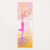 Tapis De Yoga La silhouette de yogi de Vrksasana de pose d'arbre (Devant)