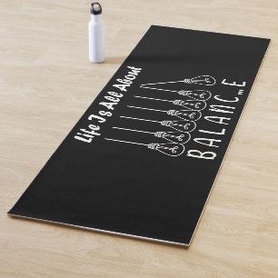 Tapis De Yoga La vie, c'est l'équilibre de l'inspiration de moti