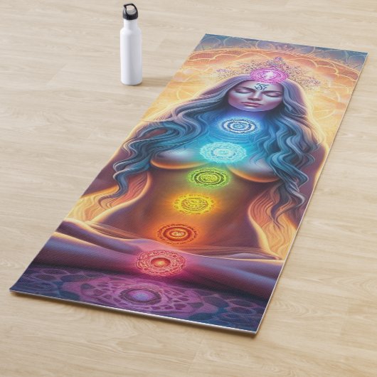 Tapis De Yoga Lady Zen avec Chakra (En situation)