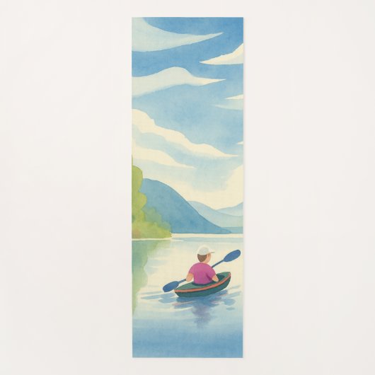Tapis De Yoga Lake Kayak Matching Left Watercolor (Devant)