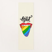 Tapis De Yoga Langue arc-en-ciel LGBT (Devant)