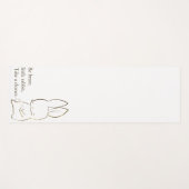 Tapis De Yoga Lapin courageux (Devant (Horizontal))