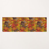 Tapis De Yoga Lapin d'automne en rouge (Devant (Horizontal))
