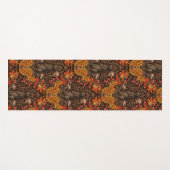 Tapis De Yoga Lapin d'automne sur brun (Devant (Horizontal))