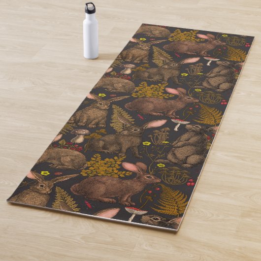 Tapis De Yoga Lapins et flore boisée 3Yoga Mat (En situation)