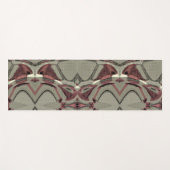 Tapis De Yoga L'art Abstrait gris et rouge (Devant (Horizontal))