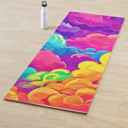 Tapis De Yoga L'Art Cloudscape coloré (En situation)