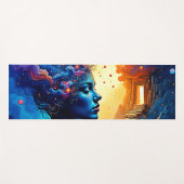 Tapis De Yoga L'art de l'esprit cosmique (Devant (Horizontal))