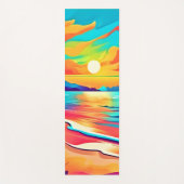 Tapis De Yoga L'art du coucher de soleil sur la plage animé (Devant)
