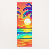 Tapis De Yoga L'art tropical du coucher de soleil (Devant)