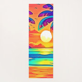 Tapis De Yoga L'art tropical du coucher de soleil (Dos)