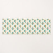 Tapis De Yoga Latte Art dans de mignons cafés bleus (Devant (Horizontal))