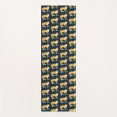 Tapis De Yoga Laughing Leopard Motif d'aquarelle (Devant)