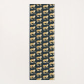 Tapis De Yoga Laughing Leopard Motif d'aquarelle (Dos)