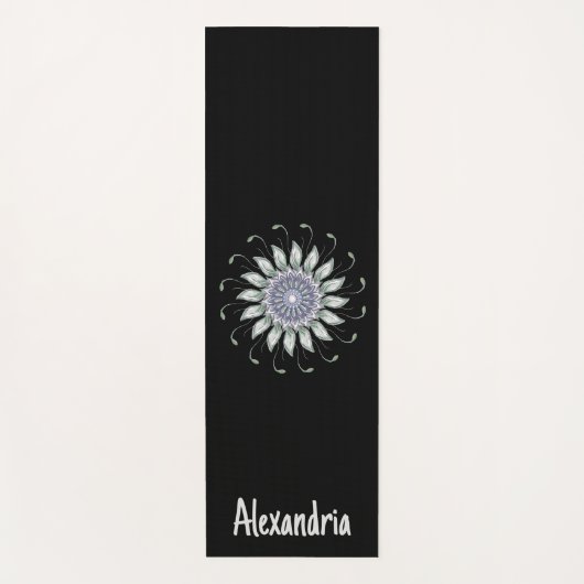 Tapis De Yoga Lavande et Sage Mandala Flower (Devant)