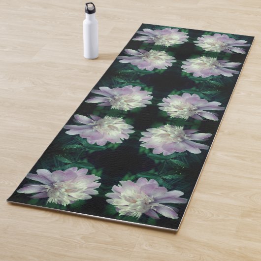 Tapis De Yoga Lavande Peony Fleur En Fleur Abstrait (En situation)
