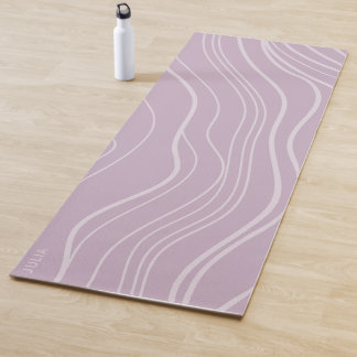 Tapis De Yoga Lavande violette moderne Vague Yoga personnalisé M
