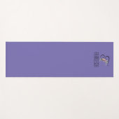 Tapis De Yoga Lave de fleur d'aquarelle initiale monogramme (Devant (Horizontal))
