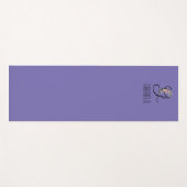 Tapis De Yoga Lave de fleur d'aquarelle initiale monogramme (Devant (Horizontal))