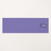 Tapis De Yoga Lave de fleur d'aquarelle initiale monogramme (Devant (Horizontal))