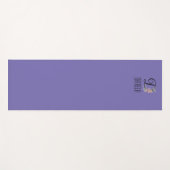 Tapis De Yoga Lave de fleur d'aquarelle initiale monogramme (Devant (Horizontal))
